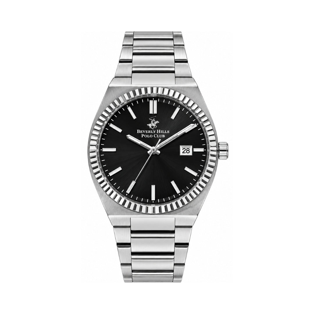 Beverly Hills Polo Club Men's Black Dial Stainless Steel Watch BP3405X.350