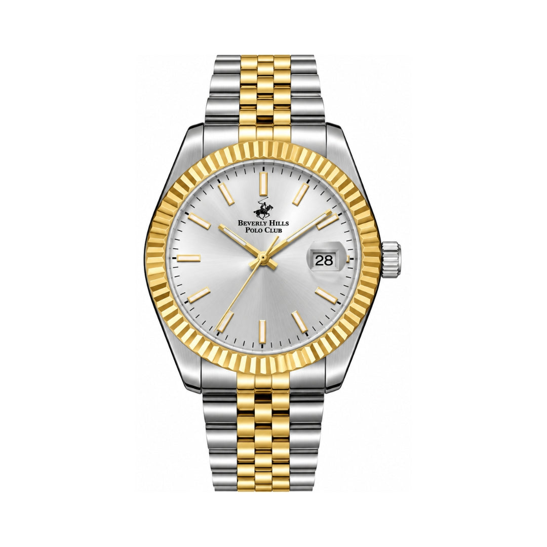 Beverly Hills Polo Club Summer 24 Men's Silver Dial Two-Tone Stainless Steel Quartz Watch BP3018X.230