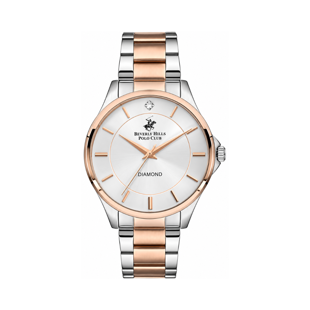 Beverly Hills Polo Club Men's Silver Dial Two-Tone Stainless Steel Watch BP3239X.530