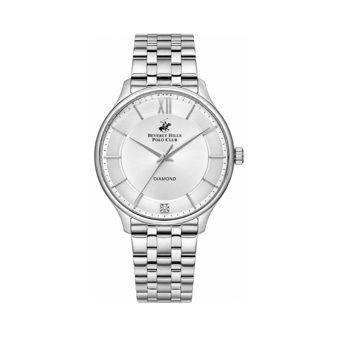 Beverly Hills Polo Club Men's Silver Dial Stainless Steel Watch BP3307X.330