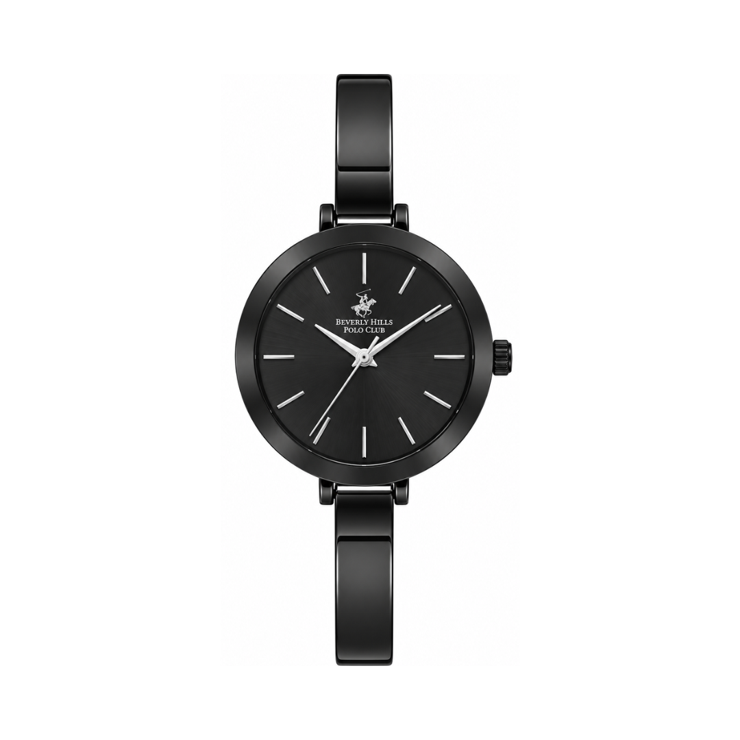 Beverly Hills Polo Club Women's Black Dial Black Stainless Steel Watch BP3331X.650
