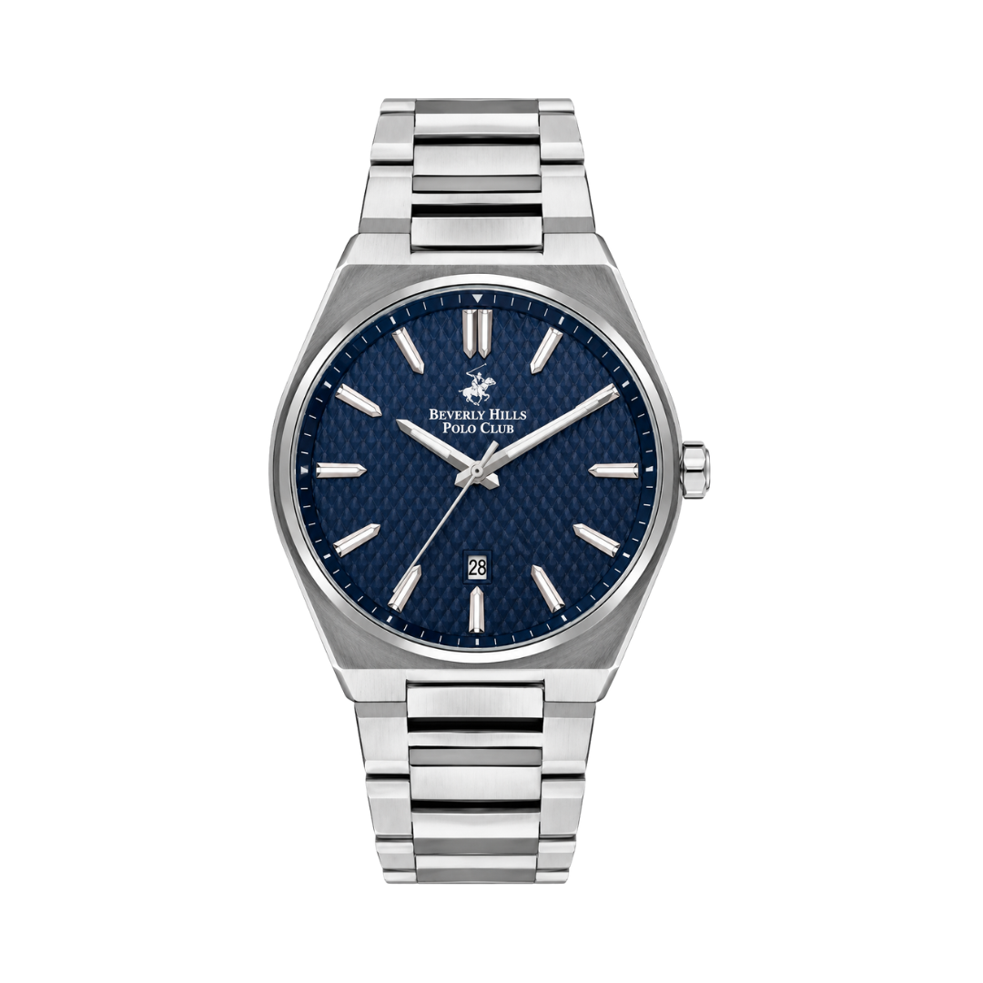 Beverly Hills Polo Club Men's Grey Dial Silver Stainless Steel Watch BP3503X.560
