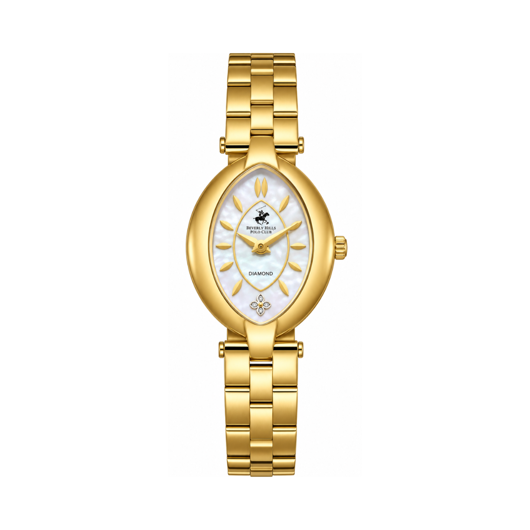 Beverly Hills Polo Club Women's Mother-of-Pearl Dial Gold Stainless Steel Quartz Watch BP3739C.120