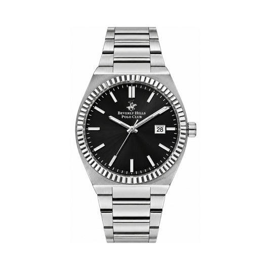 Beverly Hills Polo Club Men's Black Dial Stainless Steel Watch BP3405X.350