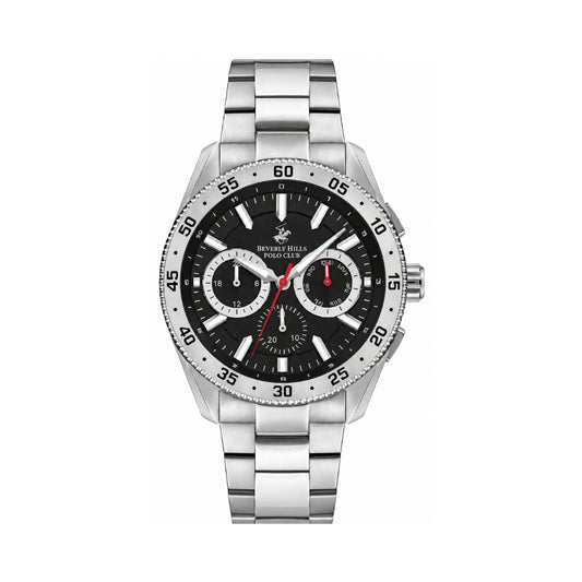Beverly Hills Polo Club Men's Black Dial Two-Tone Stainless Steel Multifunction Watch BP3409X.350