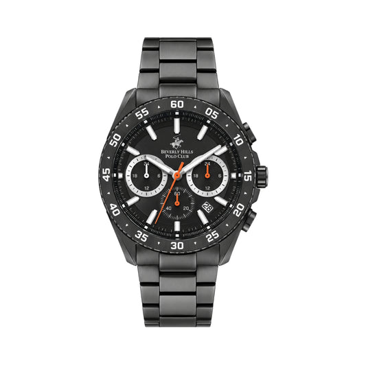 Beverly Hills Polo Club Men's Grey Dial Stainless Steel Multifunction Watch BP3409X.060