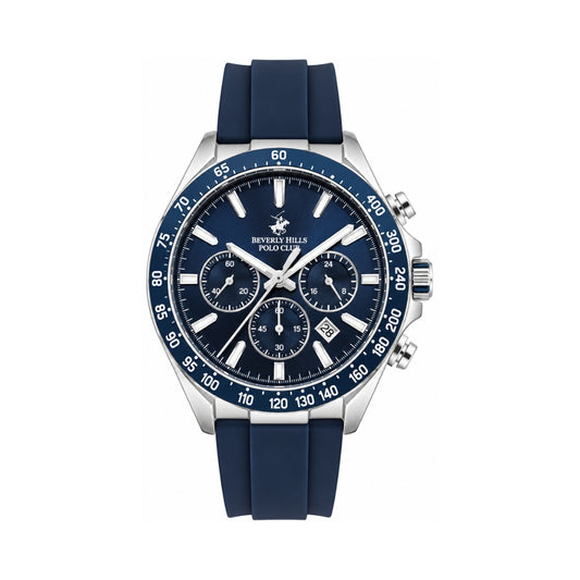 Beverly Hills Polo Club Men's Blue Dial Blue Silicone Quartz Multifunction Watch BP3010X.399