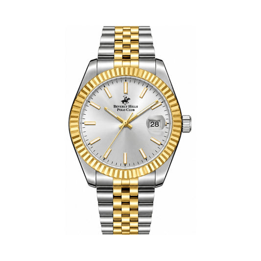 Beverly Hills Polo Club Summer 24 Men's Silver Dial Two-Tone Stainless Steel Quartz Watch BP3018X.230
