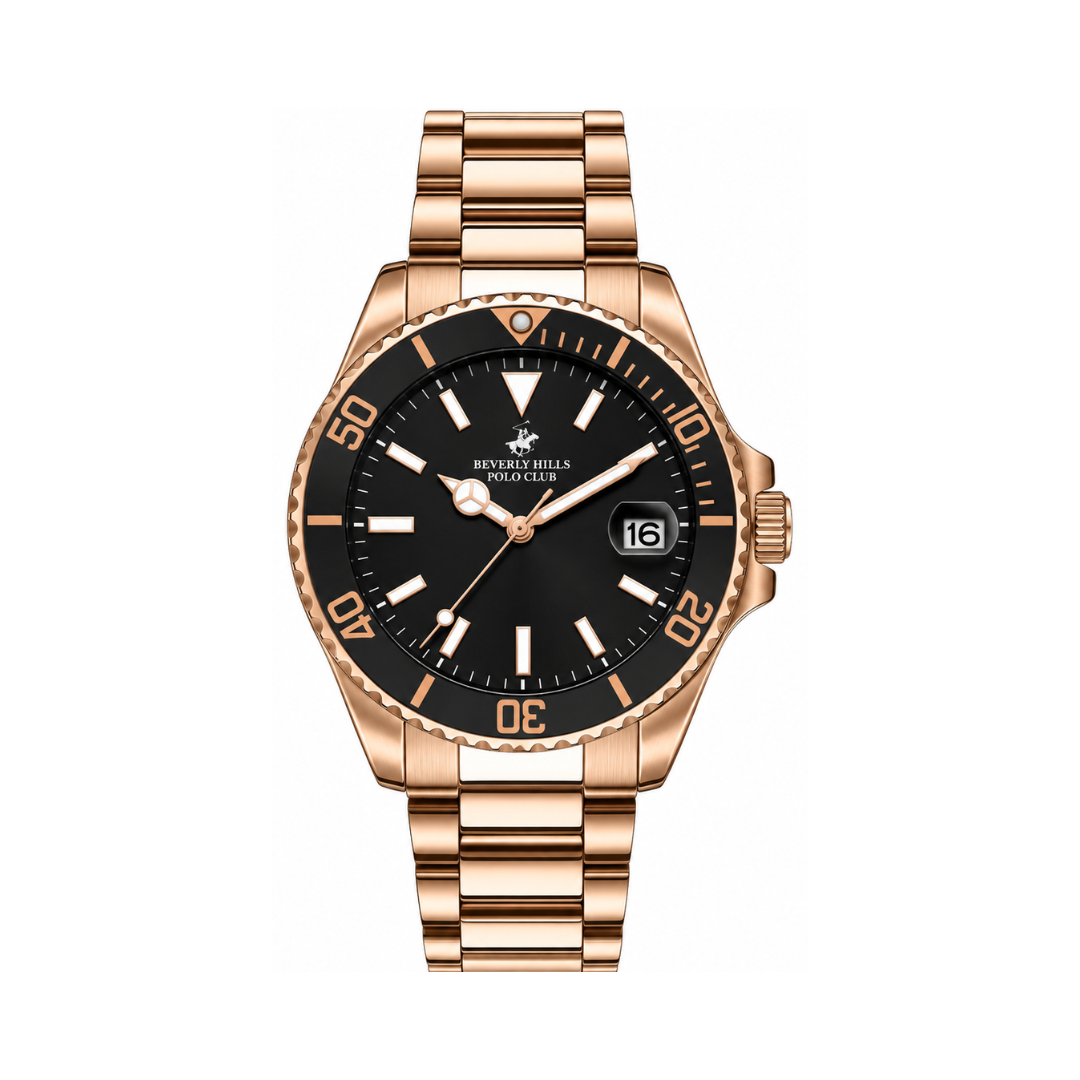 Beverly Hills Polo Club Men's Rose Gold Stainless Steel Watch BP3125X.450