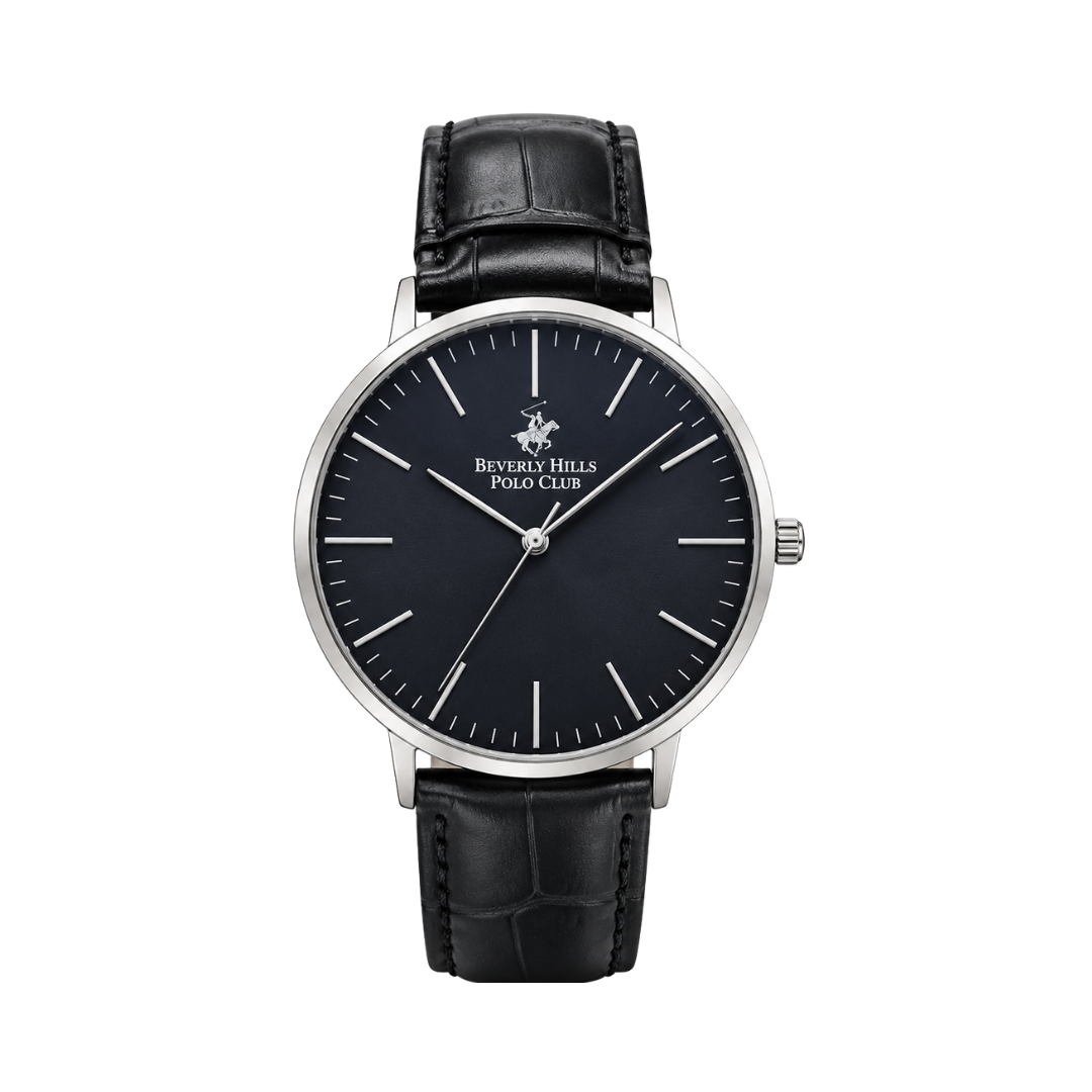 Beverly Hills Polo Club Men's Leather Strap Watch BP3129X.399