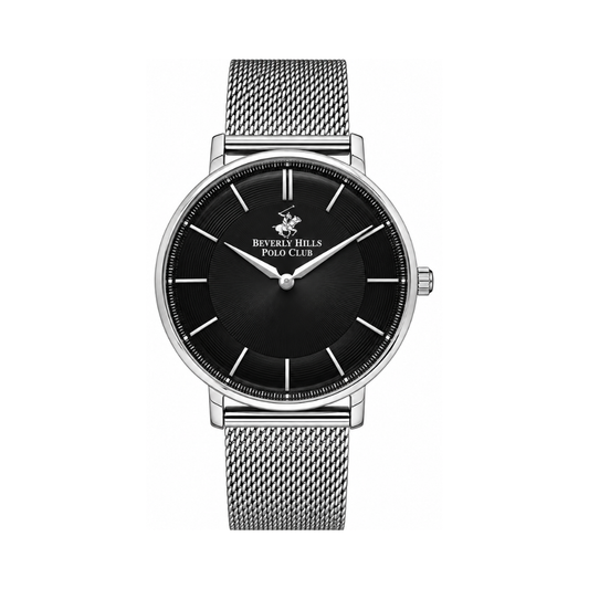 Beverly Hills Polo Club Men's Black Dial Stainless Steel Watch BP3321X.350