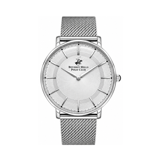Beverly Hills Polo Club Men's Silver Dial Stainless Steel Watch BP3321X.330