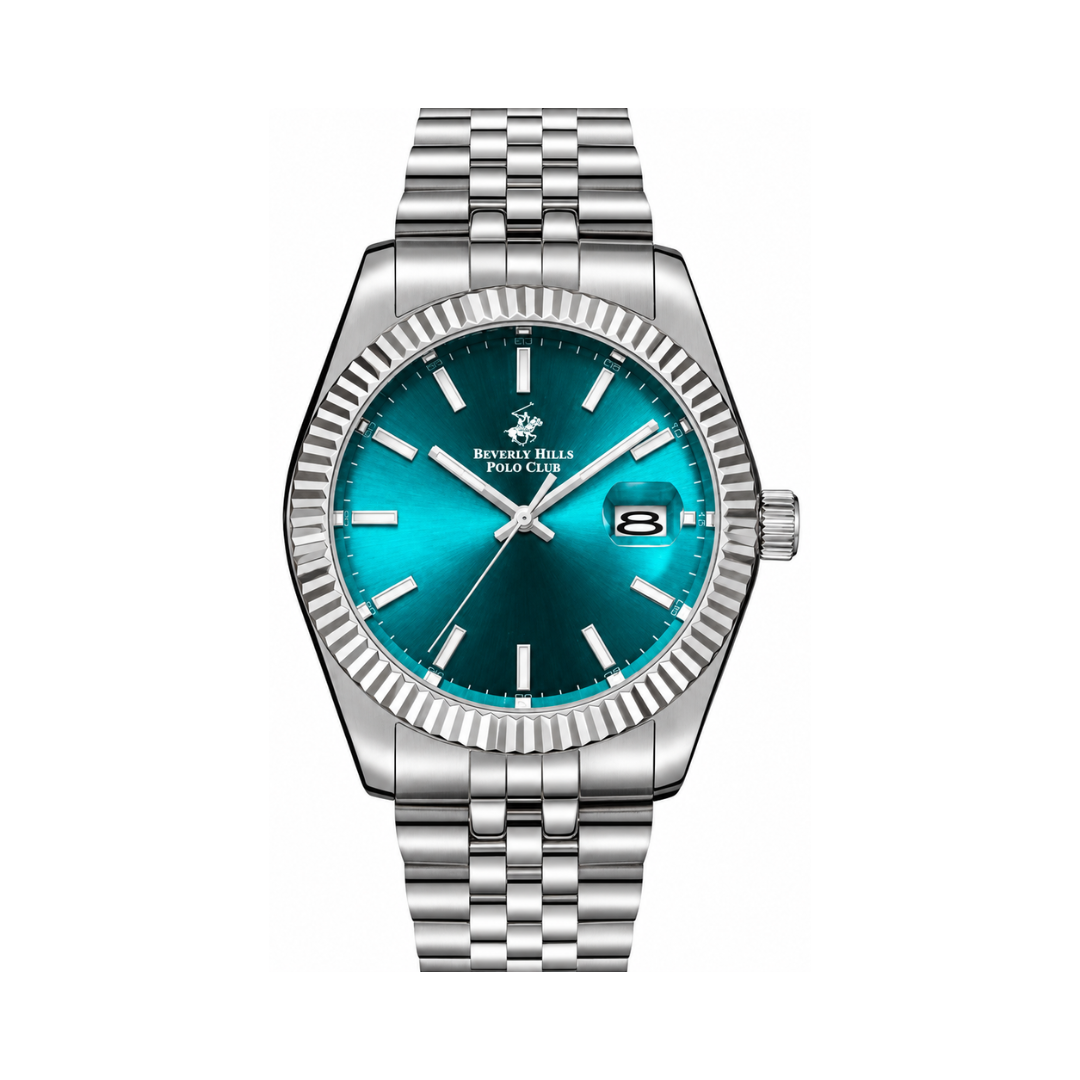 Beverly Hills Polo Club Spring 25 Men's Blue Dial Silver Stainless Steel Quartz Date Watch BP3018X.392