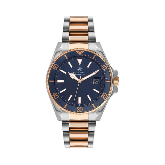 Beverly Hills Polo Club BP3125X.590 Men's Blue Dial Two-Tone Stainless Steel Watch