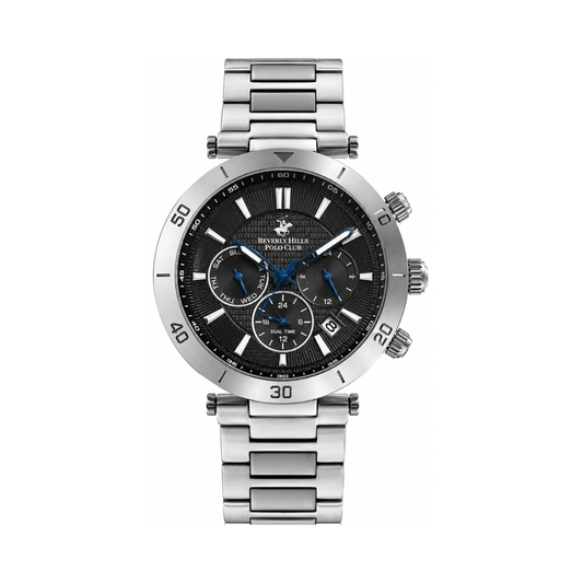 Beverly Hills Polo Club Multifunction Men's Black Dial Silver Stainless Steel Watch BP3209X.360