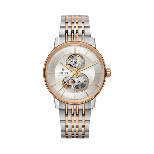 Rado Coupole Classic Open Heart Automatic R22894023 Silver Dial Two-Tone Men's Watch
