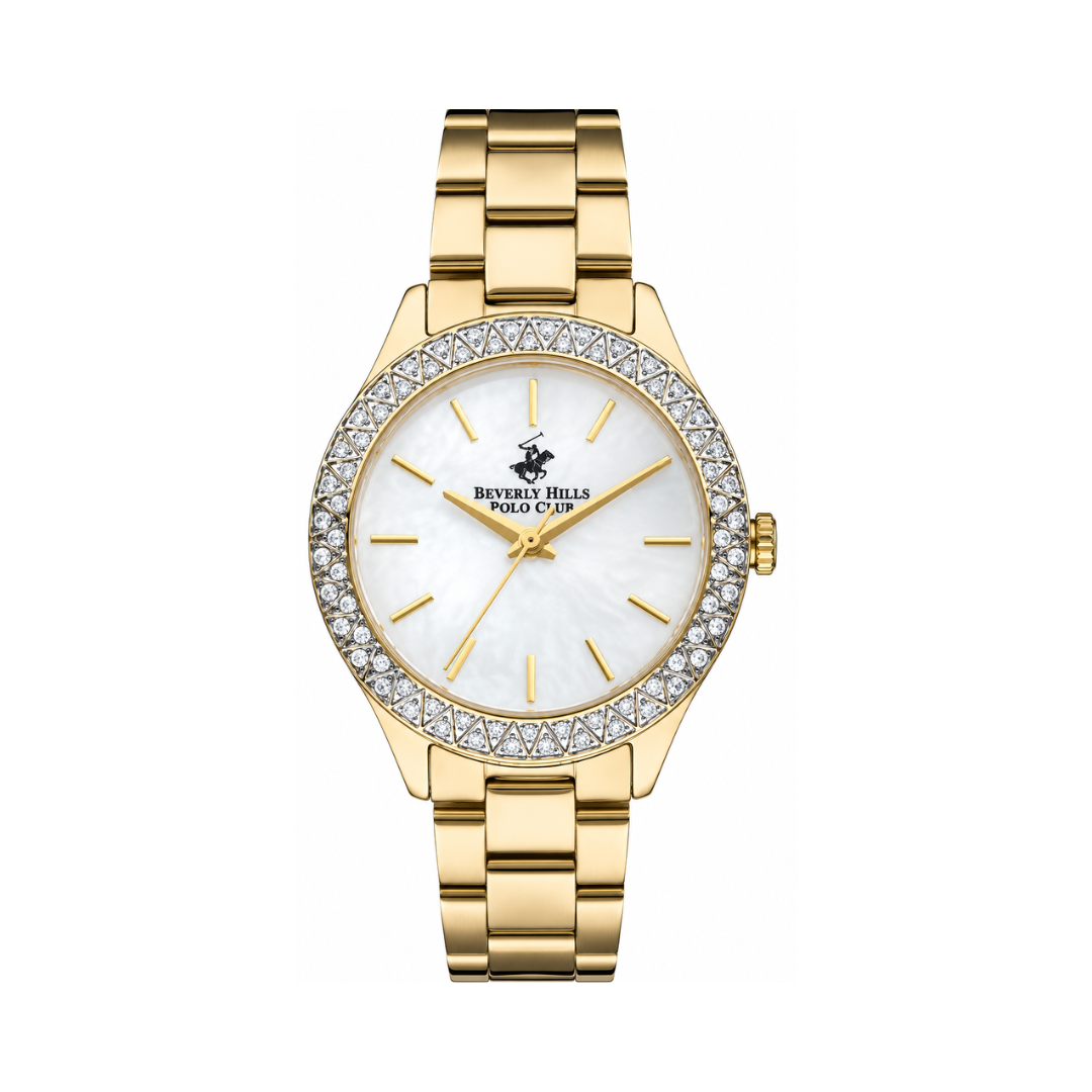 Beverly Hills Polo Club Women's Silver Dial Rose Gold Stainless Steel Watch BP3291C.120
