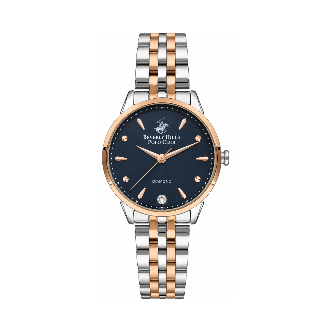 Beverly Hills Polo Club Women's Dark Blue Dial Two-Tone Stainless Steel Watch BP3293X.590