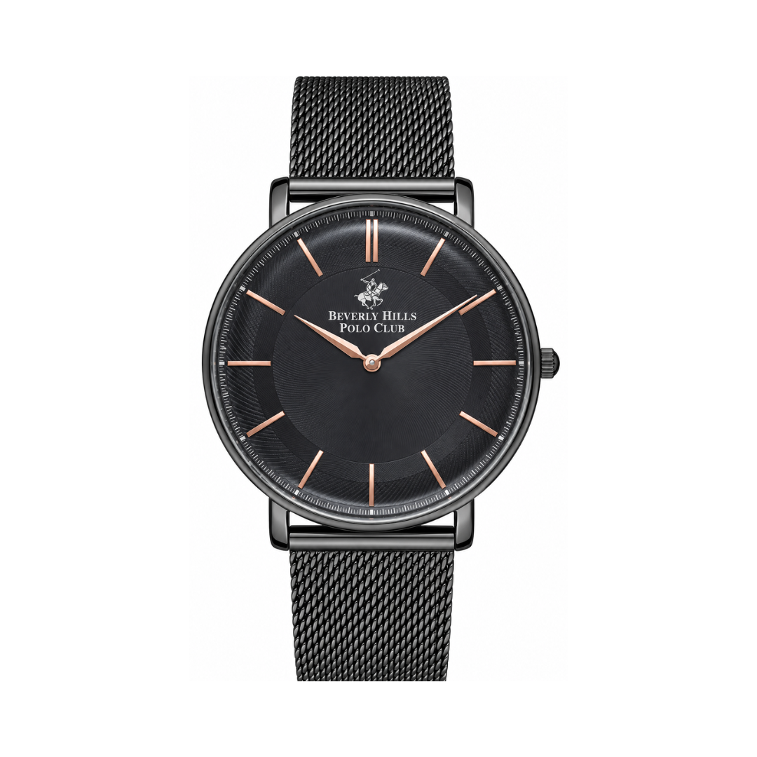 Beverly Hills Polo Club Men's Black Dial Black Stainless Steel Watch BP3321X.060