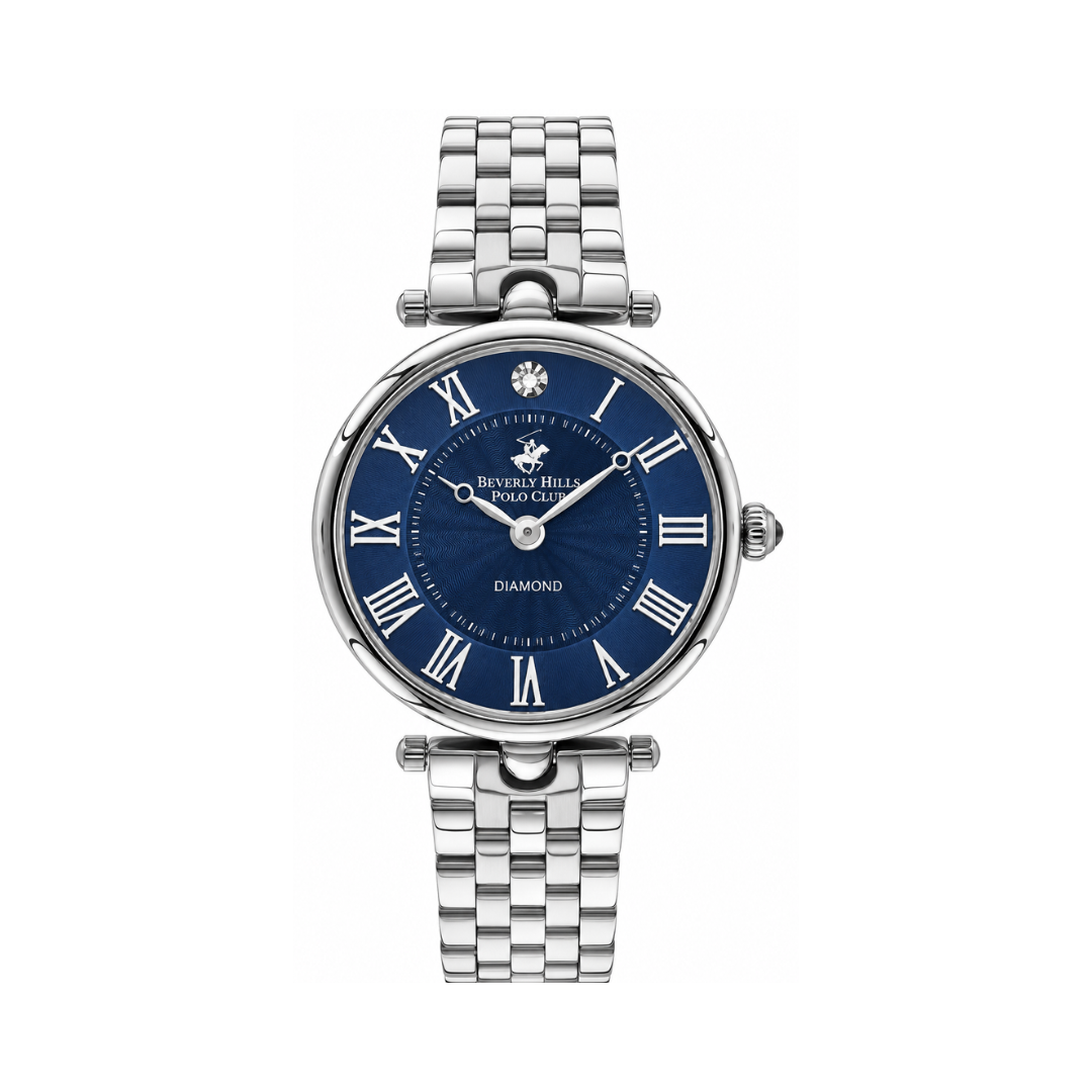 Beverly Hills Polo Club Women's Dark Blue Dial Silver Stainless Steel Watch BP3335X.390