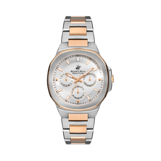 Beverly Hills Polo Club BP3275X.530 Women's Silver Dial Two-Tone Stainless Steel Diamond Watch