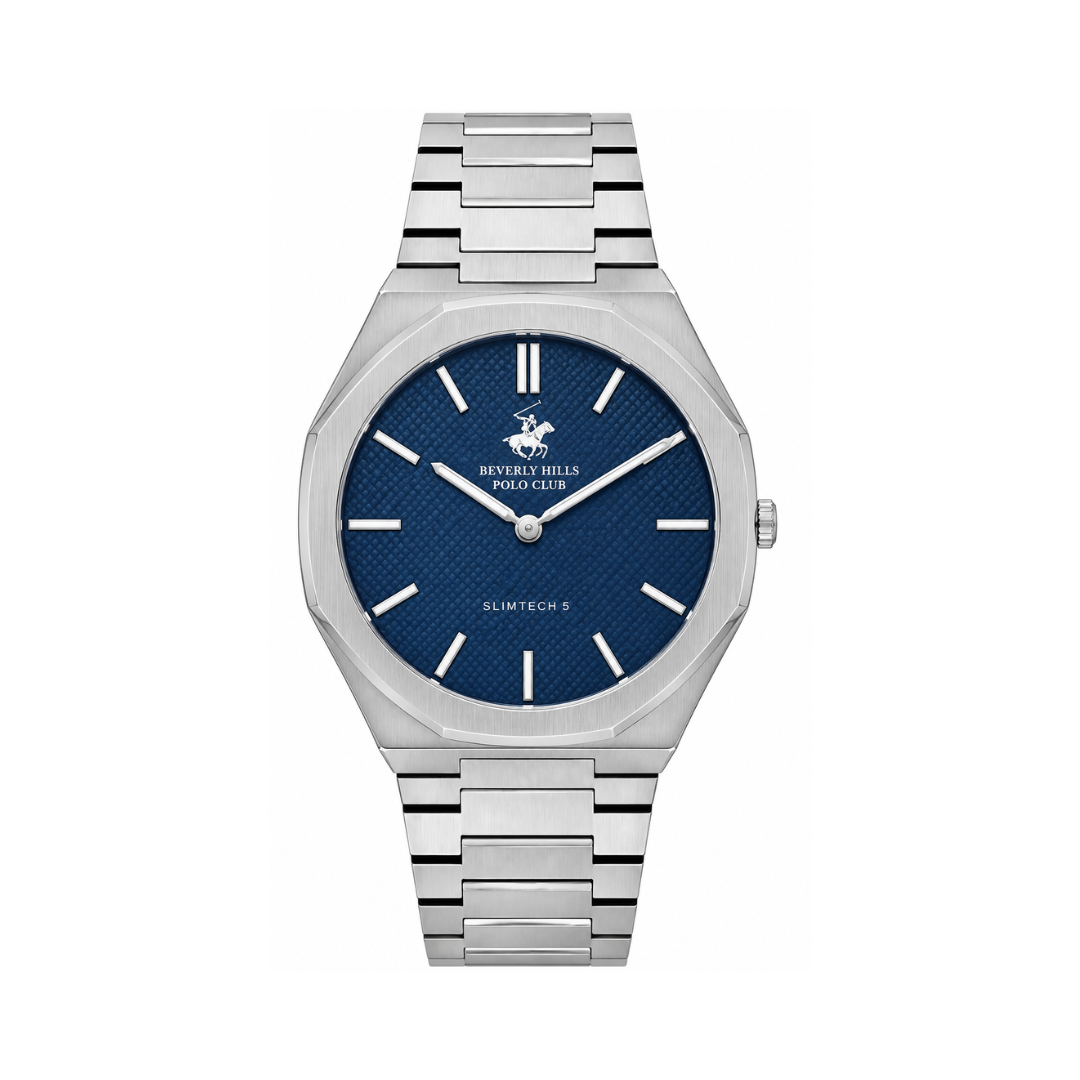 Beverly Hills Polo Club Men's Light Blue Dial Silver Stainless Steel Watch BP3604X.380