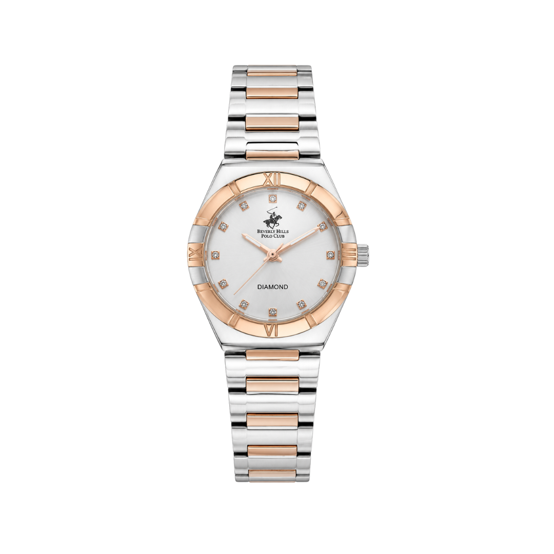 Beverly Hills Polo Club Women's White Dial Two-Tone Stainless Steel Watch BP3611X.530