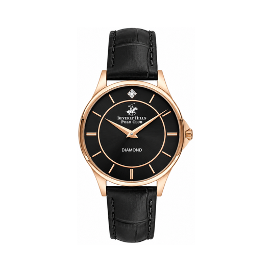 Beverly Hills Polo Club BP3243X.451 Women's Black MOP Dial Gold Stainless Steel Watch