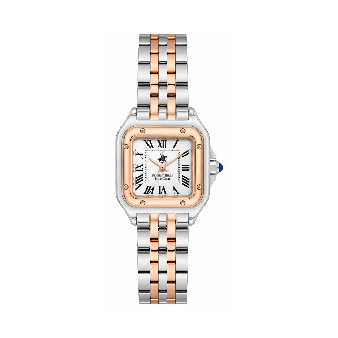 Beverly Hills Polo Club Women's White Dial Two-Tone Stainless Steel Watch BP3600C.530