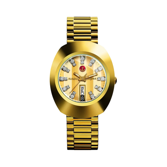 Rado Original Automatic R12413803 Gold Dial Diamond Men's Watch