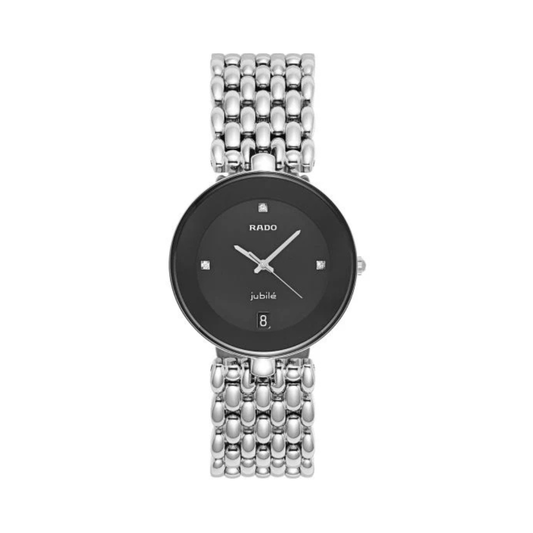 Rado Florence Diamonds R48792723 Black Dial 3-Diamond Men's Quartz Watch