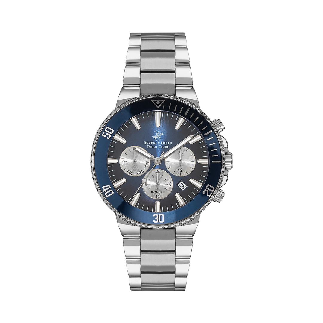 Beverly Hills Polo Club BP3247X.390 Men's Dark Blue Multifunction Stainless Steel Watch