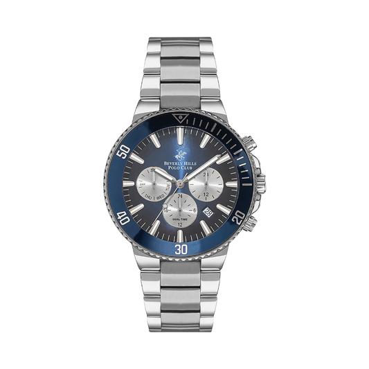 Beverly Hills Polo Club BP3247X.390 Men's Dark Blue Multifunction Stainless Steel Watch