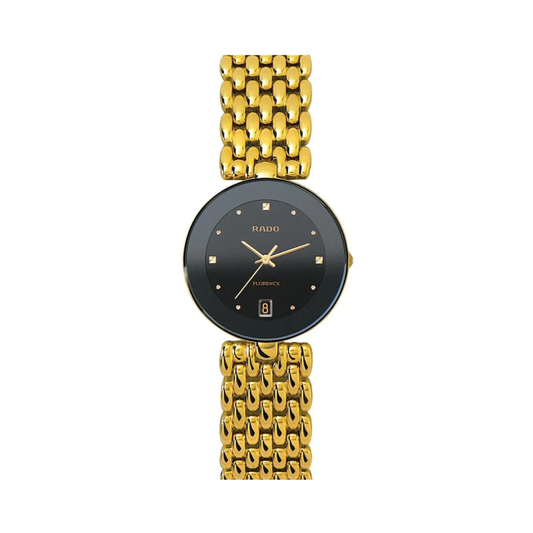 Rado Florence R48793154 Black Dial Gold-Tone Women's Quartz Watch