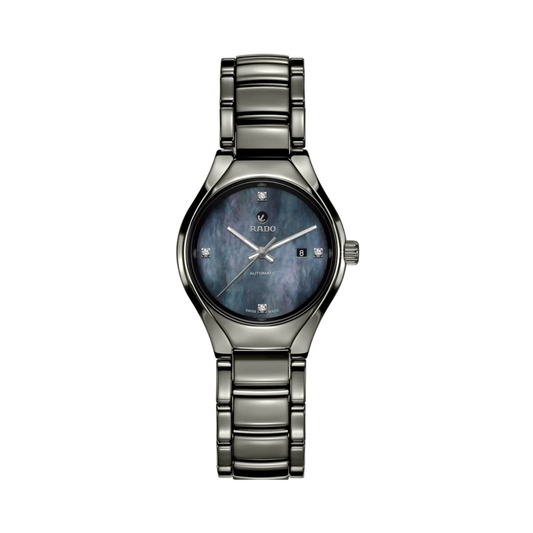 Rado True Round Automatic Diamonds R27243872 Blue Mother-of-Pearl Women's Watch