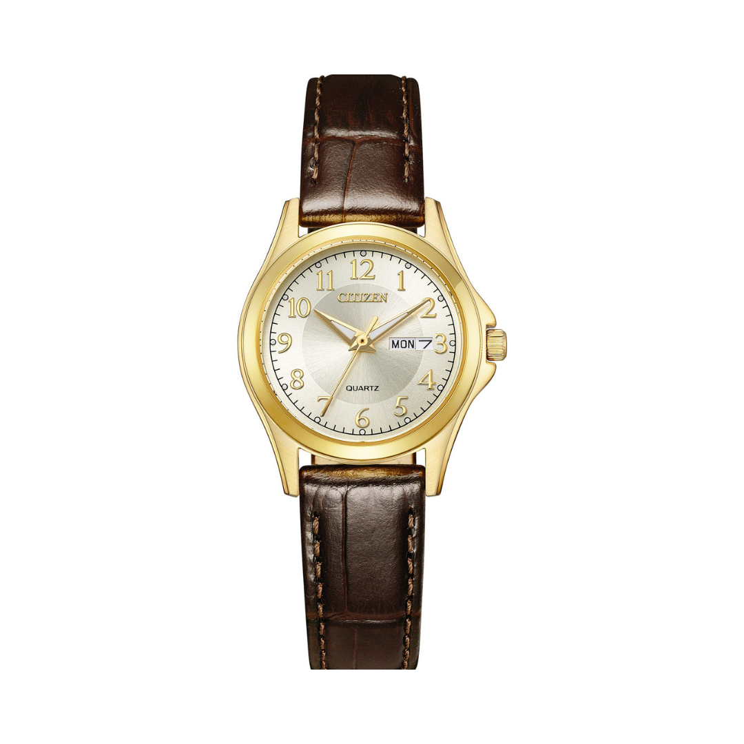 Citizen EQ0612-07A Leather Strap Women Watch