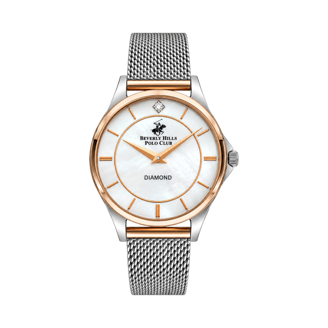 Beverly Hills Polo Club BP3242X.520 Women's Silver Dial Stainless Steel Mesh Watch