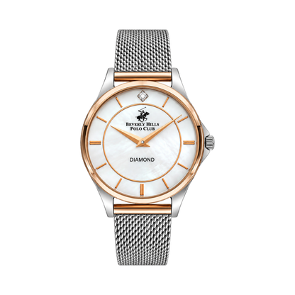 Beverly Hills Polo Club BP3242X.520 Women's Silver Dial Stainless Steel Mesh Watch