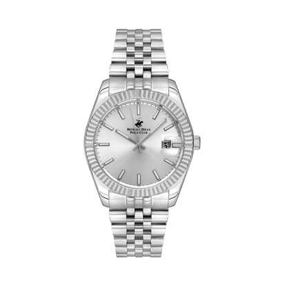 Beverly Hills Polo Club BP3018X.330 Men's Silver Dial Stainless Steel Watch
