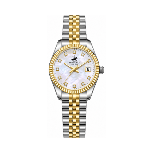 Beverly Hills Polo Club Women's Mother of Pearl Dial Two-Tone Stainless Steel Watch BP3707X.220