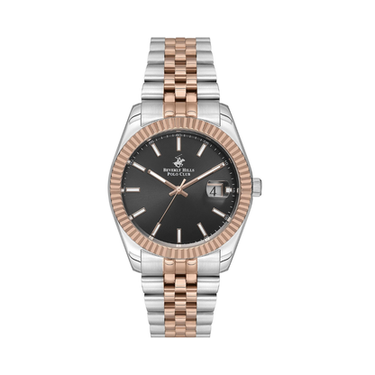 Beverly Hills Polo Club BP3018X.560 Men's Gunmetal Grey Dial Two-Tone Stainless Steel Watch