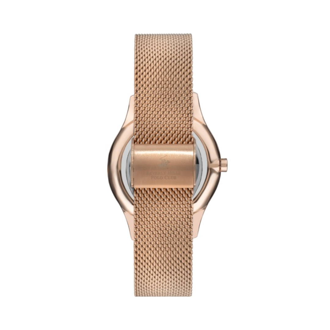 Beverly Hills Polo Club BP3287X.490 Women's Blue Dial Rose Gold Stainless Steel Watch