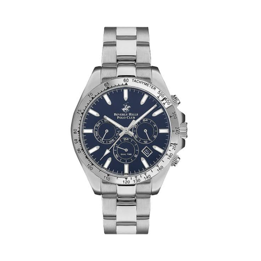 Beverly Hills Polo Club BP3127X.390 Men's Dark Blue Multifunction Stainless Steel Watch