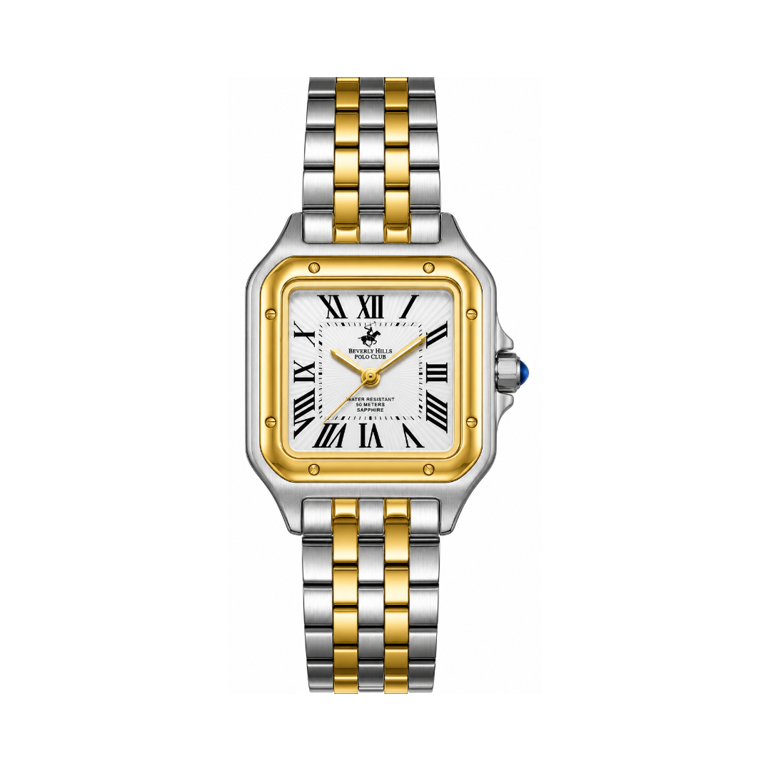 Beverly Hills Polo Club Women's Silver Dial Two-Tone Stainless Steel Quartz Watch BP3755C.230