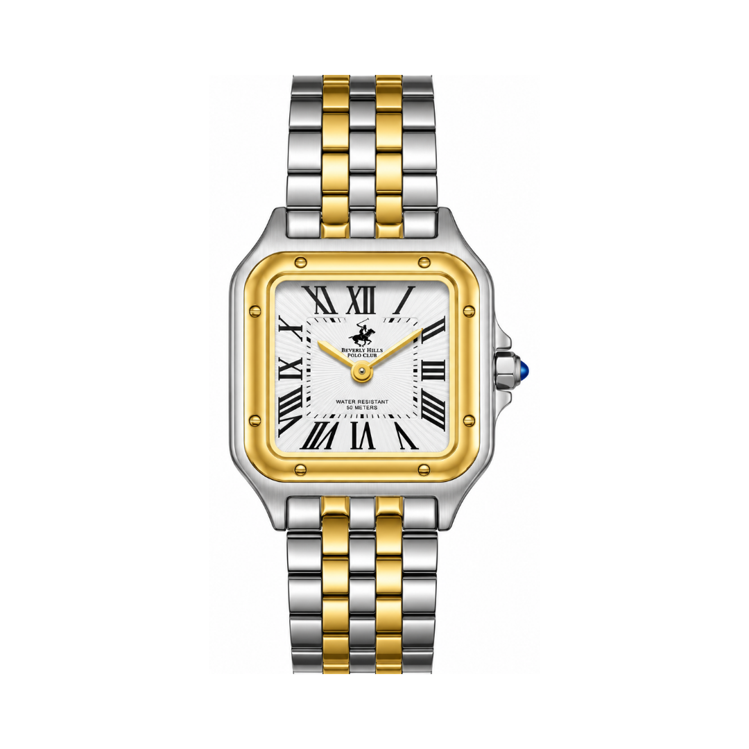 Beverly Hills Polo Club Women's Silver Dial Two-Tone Stainless Steel Quartz Watch BP3755C.231