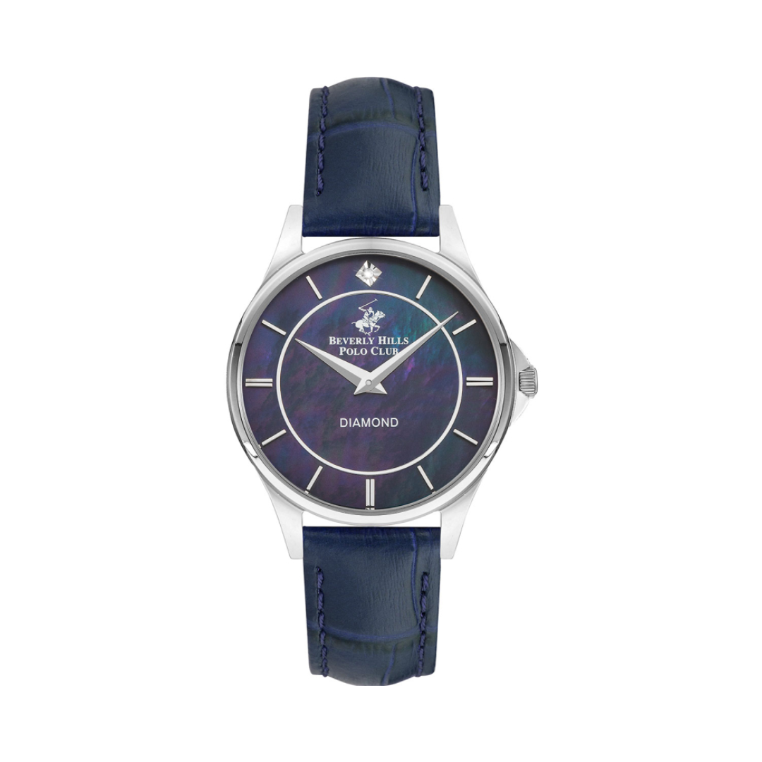 Beverly Hills Polo Club BP3243X.399 Women's Blue MOP Dial Diamond Stainless Steel Watch