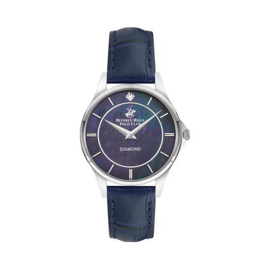 Beverly Hills Polo Club BP3243X.399 Women's Blue MOP Dial Diamond Stainless Steel Watch