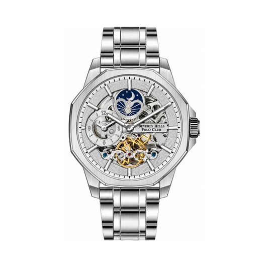 Beverly Hills Polo Club BP3269X.330 Men's Silver Dial Stainless Steel Automatic Watch