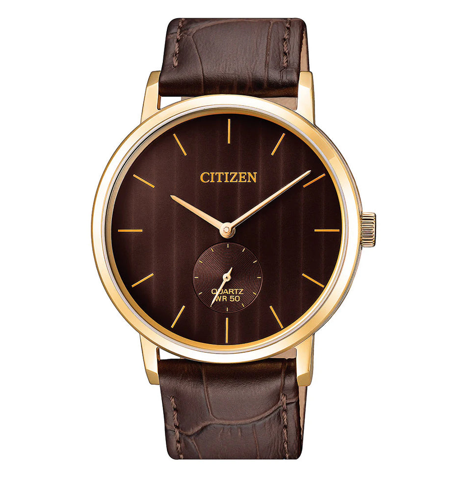 Citizen Gold and Brown Strap - BE9173-07X