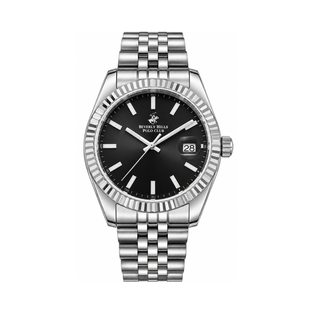 Beverly Hills Polo Club BP3018X.350 Men's Black Dial Stainless Steel Watch